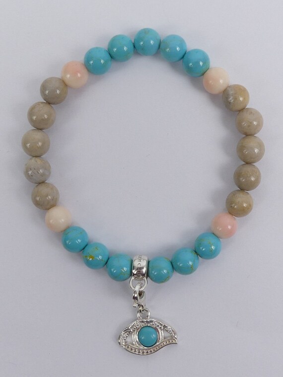 Thomas Sabo Bracciale Con Perline - Mix Di Perle D'Acqua Dolce, Malachite E Turchese, Con Tappi Terminali Incisi - Unico E Colorato