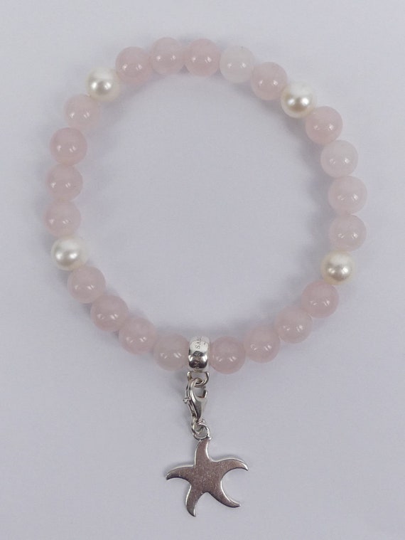 STERLING SILVER THOMAS Sabo Rose Quartz Starfish Charm Bracelet Etsy