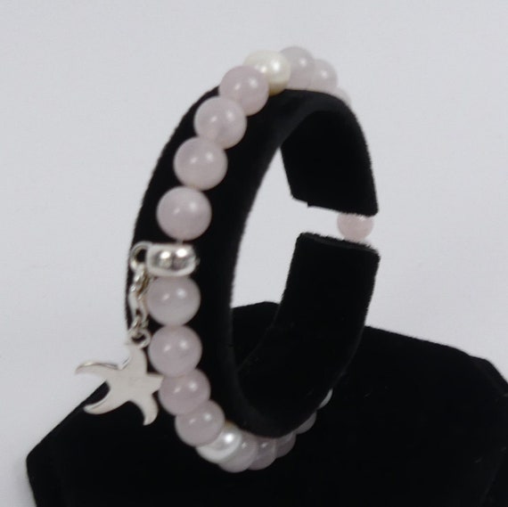 STERLING SILVER THOMAS Sabo Rose Quartz Starfish Charm Bracelet Etsy
