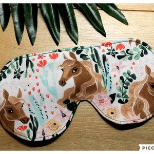 Sleep Mask, Darkening Headband, Eye Mask, Night Mask, Sleeping, Napping, Horses, Horse Riding, Equestrian Sport, Sleep Mask