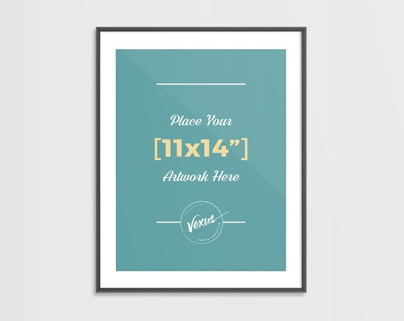 11x14 Frame Mockup Timber Black Custom Coloured Frames Bevel Thick Thin Fancy Frames Digital