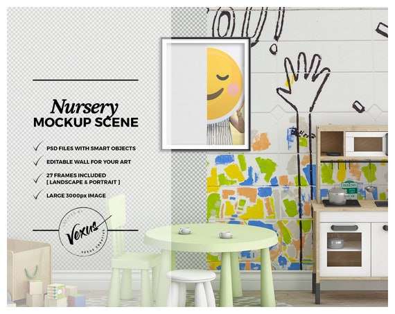 Wall Frame Mockup Nursery Room Blank Wall Canvas Psd Magazine Mockup Template Free Download