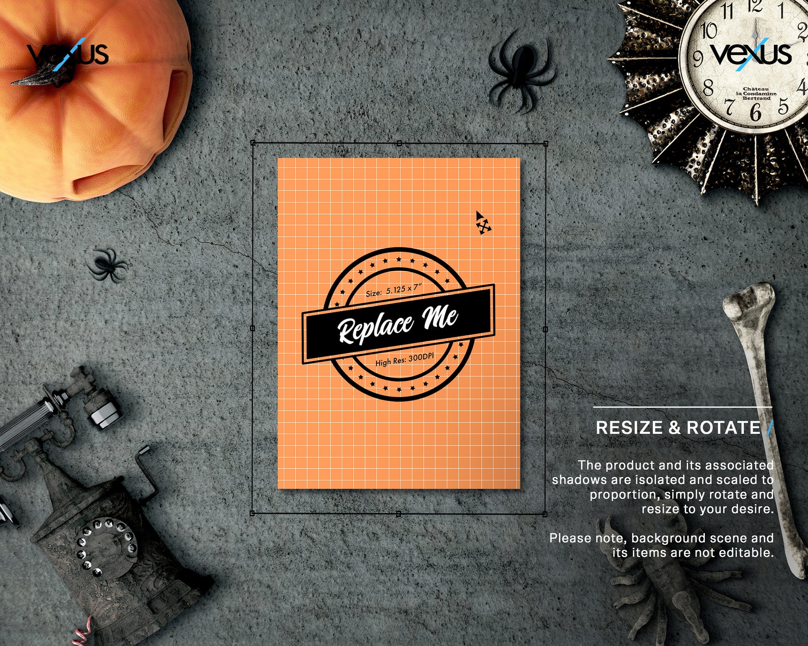Download A7 5.125x7 Flat Card Product Mockup Isolated item with a ...