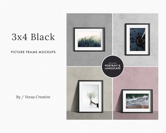 photo black frame for poster 3x4 