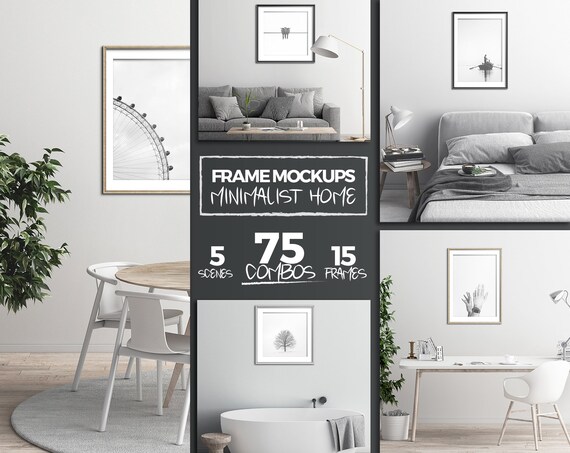 Minimalist Home Mockups 5x7 8x8 8x10 11x14 A4 Frame Mockup Etsy