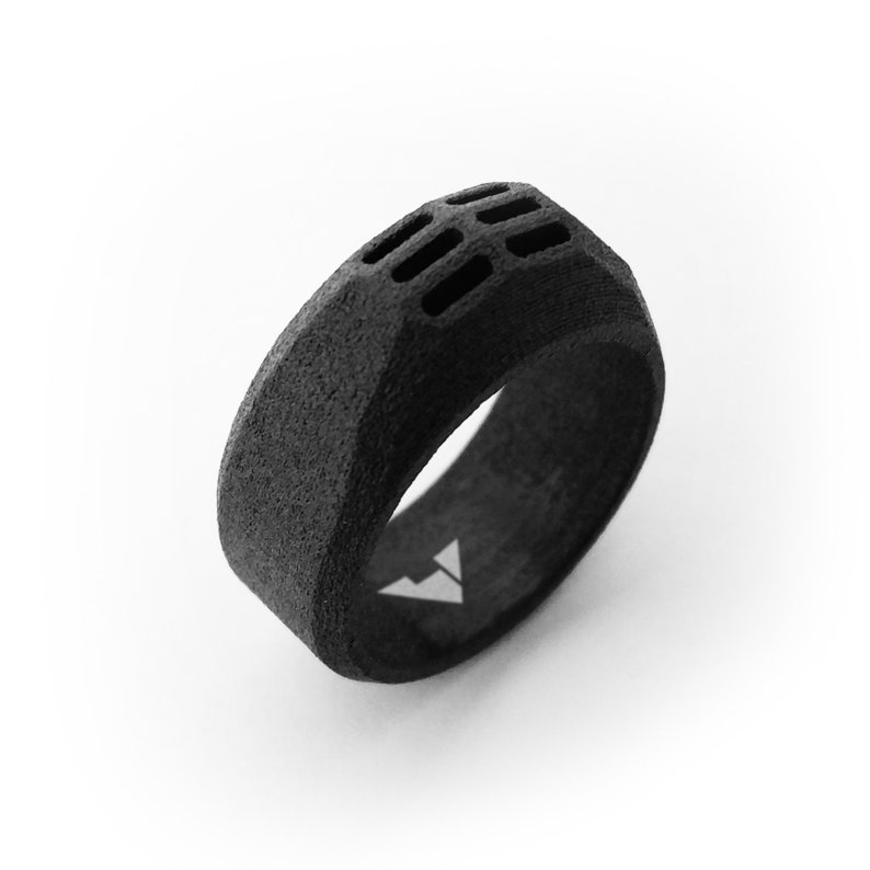 BALDER S 11th anniversary gift Black Statement ring .Men/'s jewelry 11th anniversary steel for him 11 year anniversary gifts for men