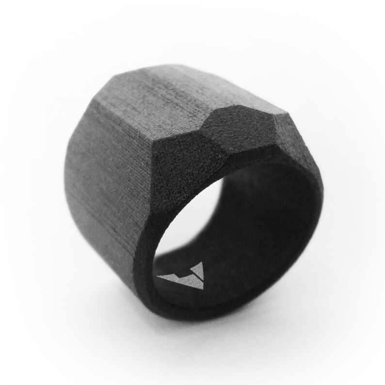 BALDER S 11th anniversary gift Black Statement ring .Men/'s jewelry 11th anniversary steel for him 11 year anniversary gifts for men