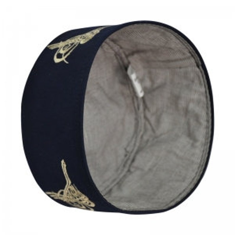 Muslim Hat Turkish Skull Cap Kufi Islamic Prayer Namaz-Blue