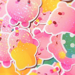 Kirby Holographic Stickers · Kirby Stickers · Vinyl Stickers · Cute Stickers