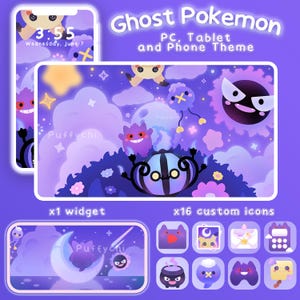 Spook-Pokémon - Telefoonachtergronden + Iconen + Widget