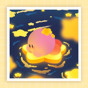 Glowing Star Print · Kirby Print · Mini Print