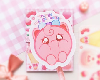 Jigglypuff Matte Vinyl Sticker · Waterproof