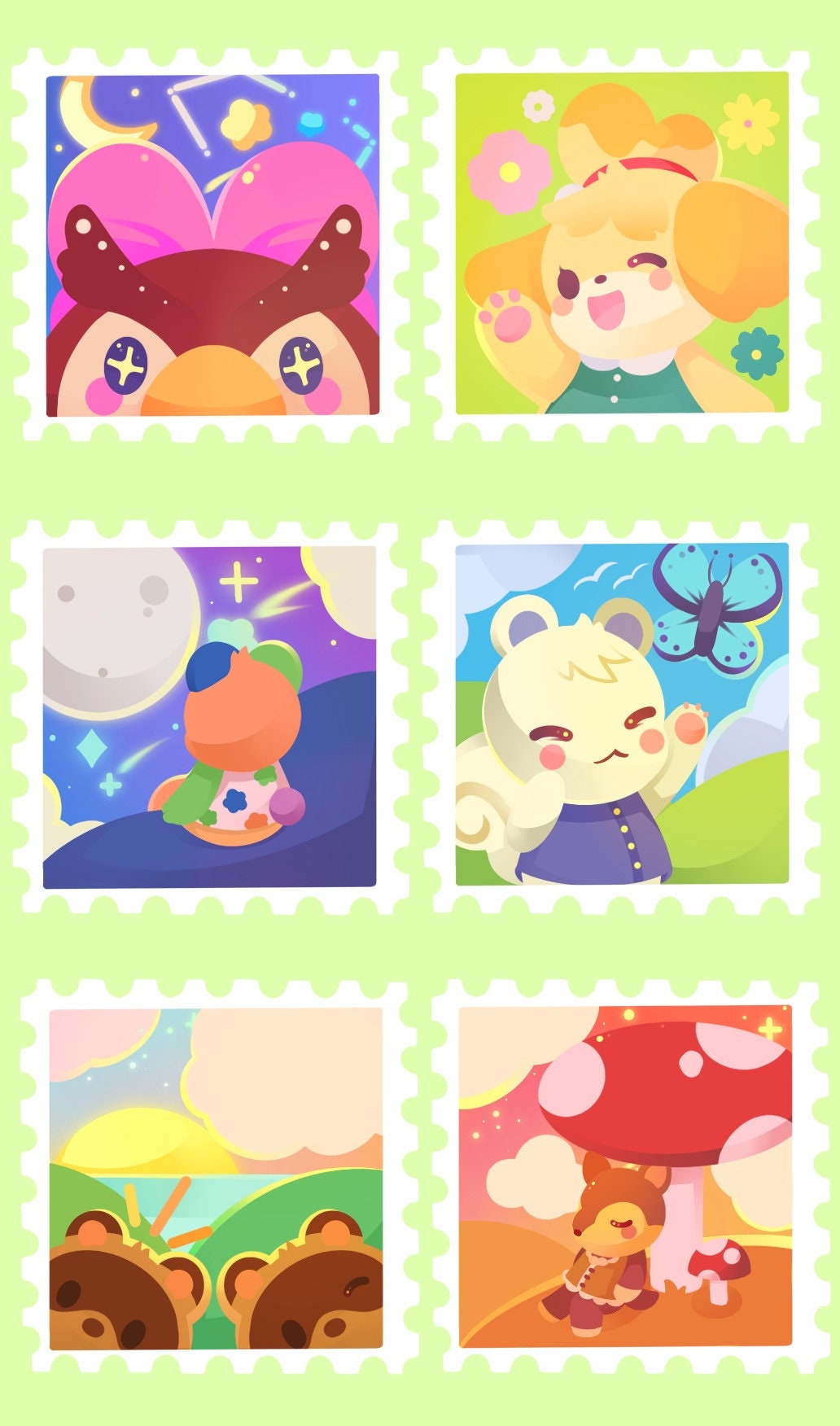 Animal Crossing Stamps Etsy