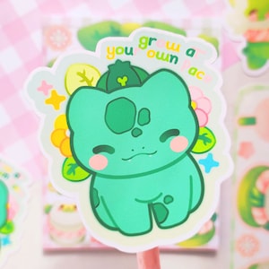 Bulbasaur Matte Vinyl Sticker · Waterproof