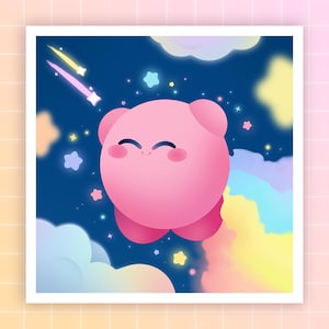 Night Rainbow · Kirby Print · Cute Print · Mini Print