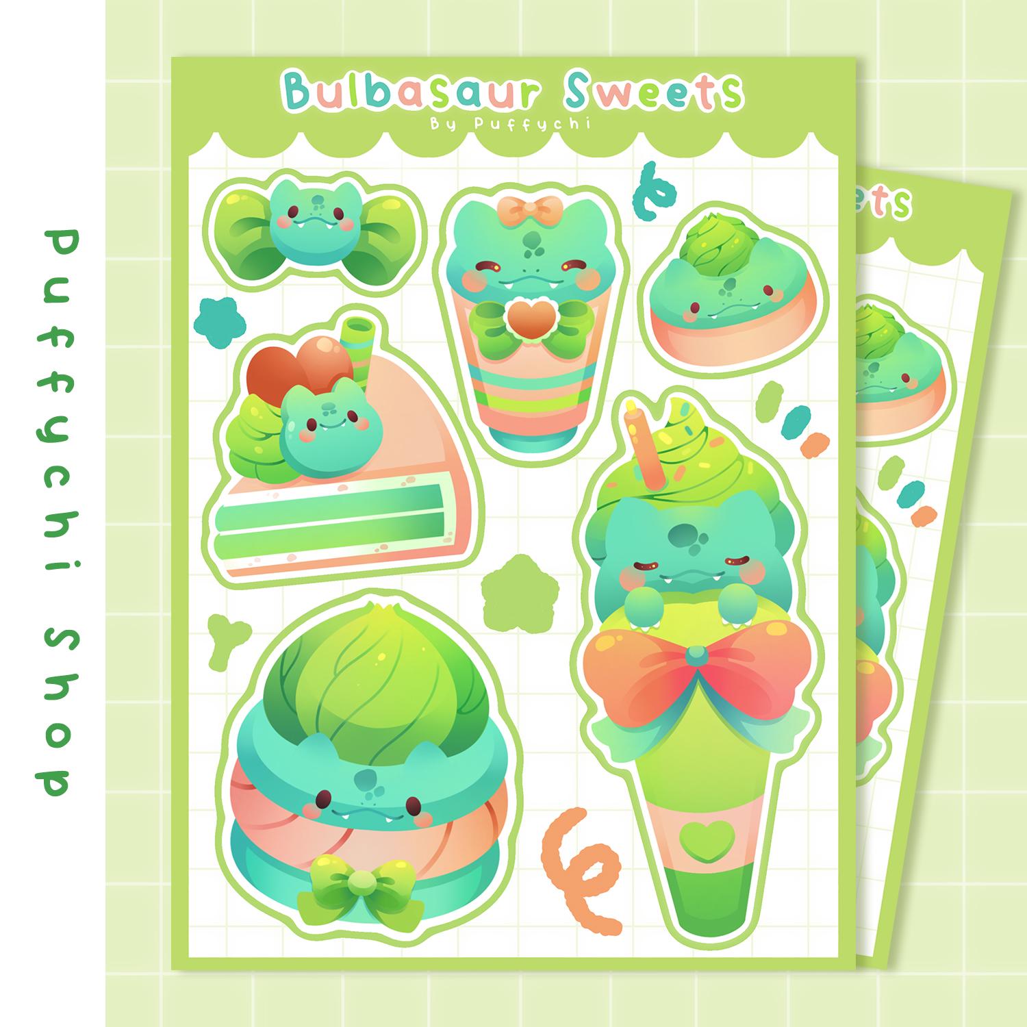 Bulbasaur · Pokemon Stickers · Cute Stickers · Vinyl Sticker Sheet - Etsy