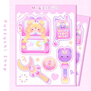 Magical Girl Stickers · Cute Stickers · Vinyl Sticker Sheet · Kawaii Stickers