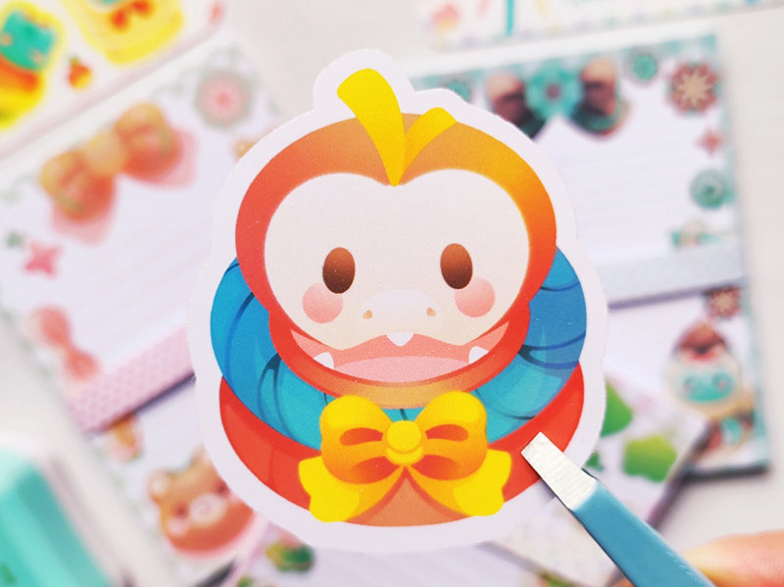 Fuecoco Macaron Matte Vinyl Sticker · Waterproof - Etsy