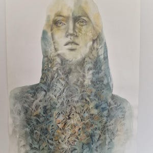 Original watercolour painting/ Original Pencil drawing /Surreal Art