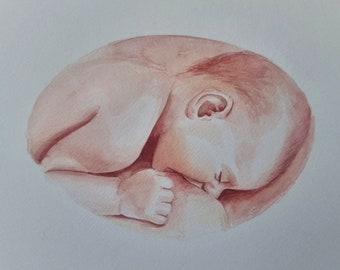 Tableau allaitement personnalisé / Commande mère et bébé / Cadeau pour maman personnalisé peint à la main