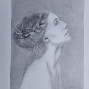 ART SALE Original Woman Drawing