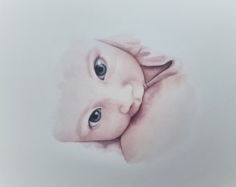 Gepersonaliseerd schilderij borstvoeding / Commissie moeder en baby / Handgeschilderd gepersonaliseerd moedercadeau
