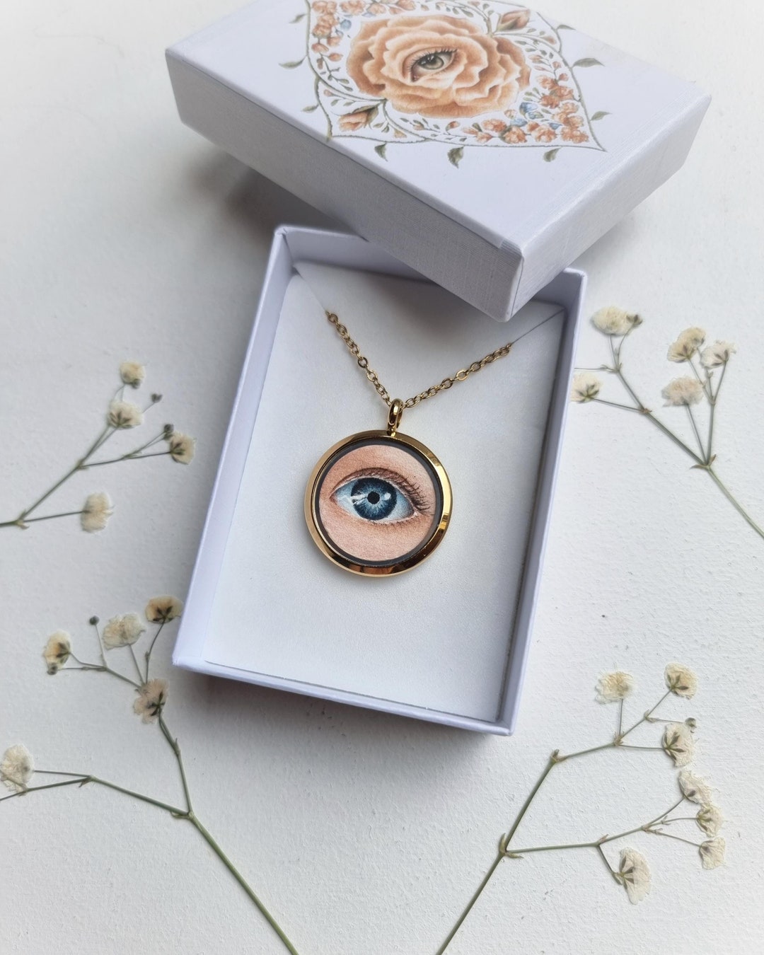 Personalized Pendant Necklace /custom Lovers Eye Pendant/custom Child