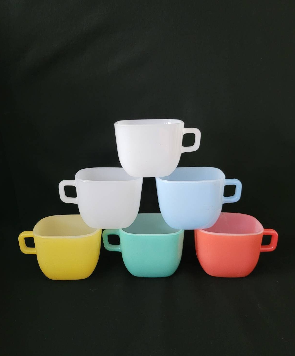 Glasbake Square Mugs - Etsy