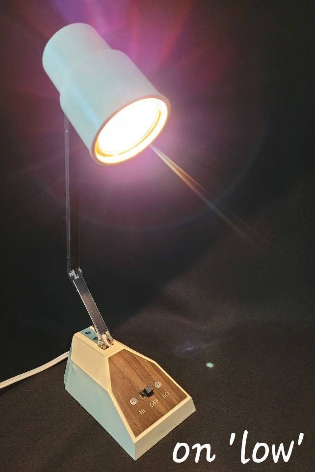 Retro High Intensity Desk Lamp/ Mid Century Desk Lamp/ Vintage Etsy