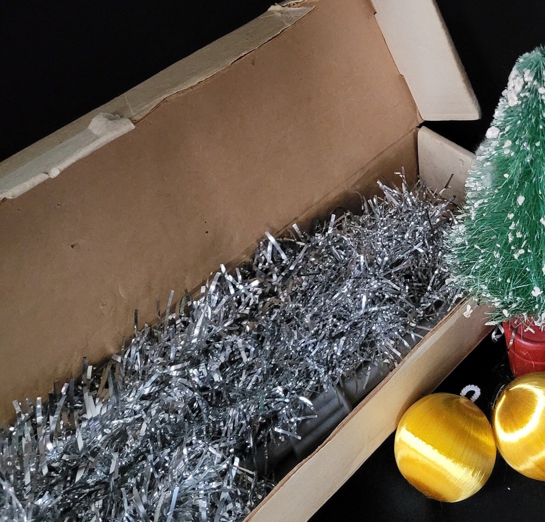 Vintage Silver Aluminum Christmas Tree/ 1960's Kitschy Holiday Decor/ Noma Silver Aluminum 4