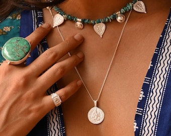 Collier Spirituel Tibétain Avec Pendentif En Agate - Pour équilibre Et Protection - Longueur Réglable