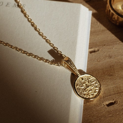 Small Lakshmi Goddess Coin Pendant 