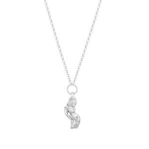 Silver Goddess Necklace - Female Figure Necklace - Goddess Female Body Pendant - Torso- Artisan Crafted Fair Trade Ethical Recycled Silver