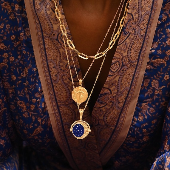 Buy Goddess Elpis Pendant Goddess of Hope Pendant Gold Vermeil Coin Necklace Greek Goddess Coin Pendant Pandora Pendant Ethical Eco Online in India Etsy