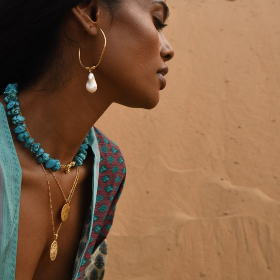 Organic pearl sale hoops