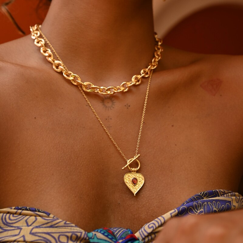 Stone Heart  necklace main image 0