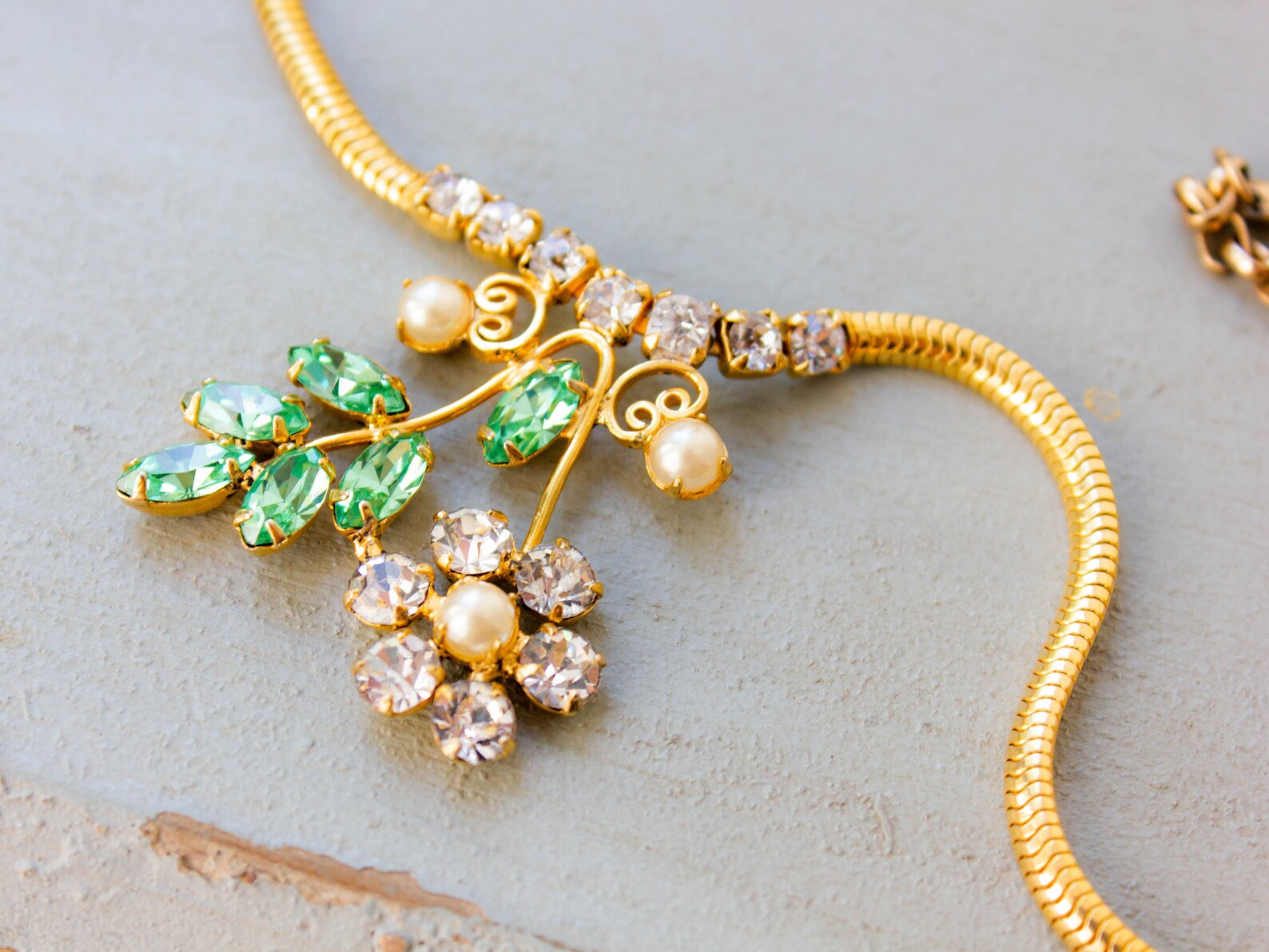 Vintage Leo Glass jewelry 1950 rhinestone necklace Sparkly Etsy