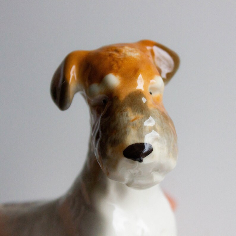 Fox Terrier Hund Figur sowjetischen Porzellan Hund Figur Jagd Etsy