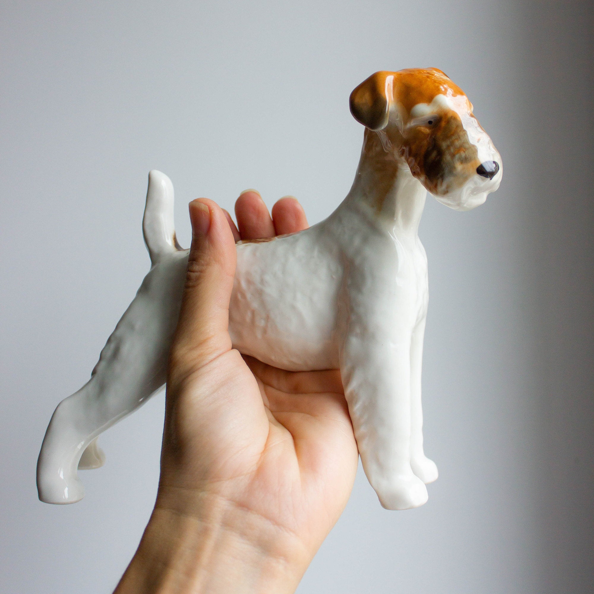 Fox Terrier Hund Figur sowjetischen Porzellan Hund Figur Jagd Etsy