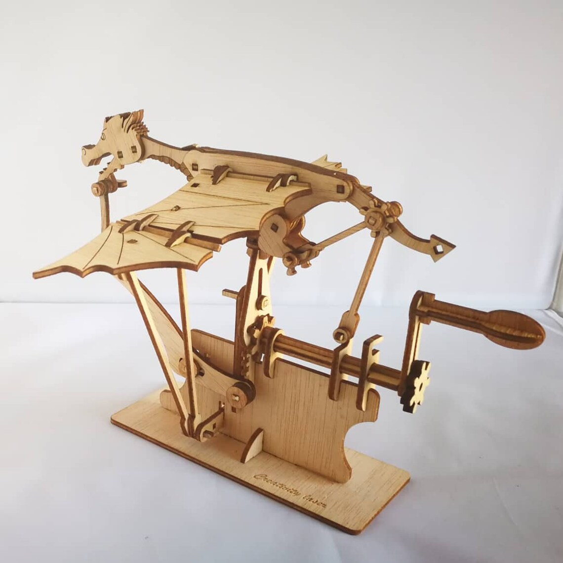 Automata / 3D puzzles / Woodmachined Dragon kit. Automaton Etsy