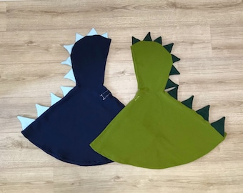 Hooded Dinosaur Cape Costume - Children 2-5 years - 100% recycled fleece
