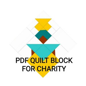 PDF Pattern Charity Quilt Block: Water Crown