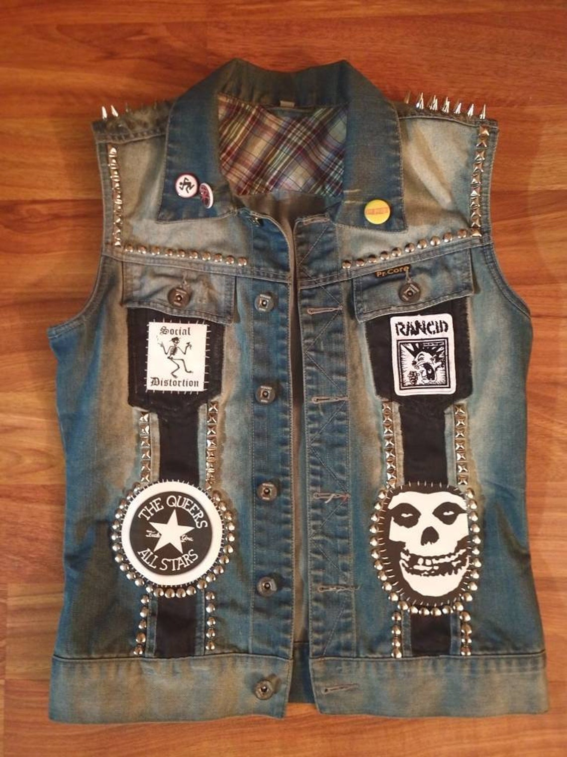 Punk rock battle vest | Etsy