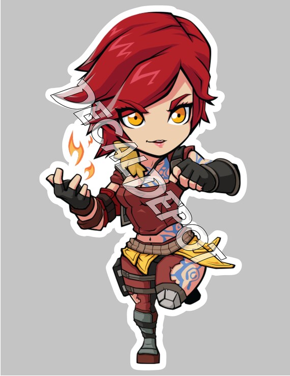 Borderlands Lilith Vinyl Decal | Etsy borderlands body pillow