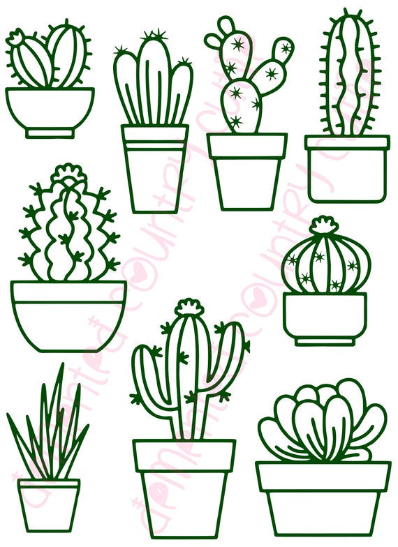 Download Free Succulent Svg Files : Cactus Southwest Cuttable ...