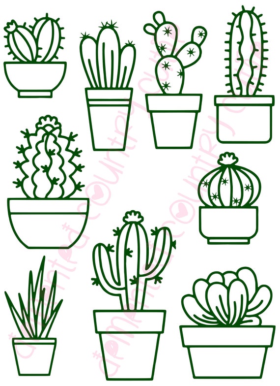 Download Free Succulent Svg Files : Cactus Southwest Cuttable Design SVG DXF EPS use with - Please do not ...