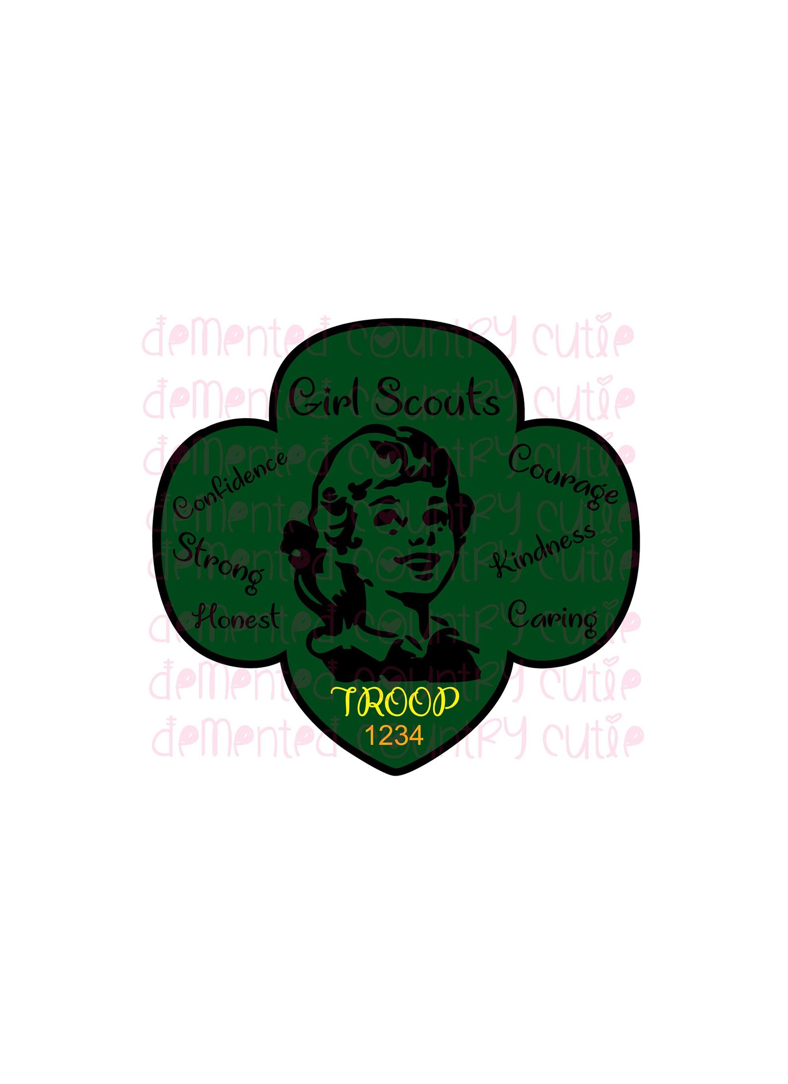 Girl Scouts Scout SVG Silhouette Cricut cutfile cut file | Etsy