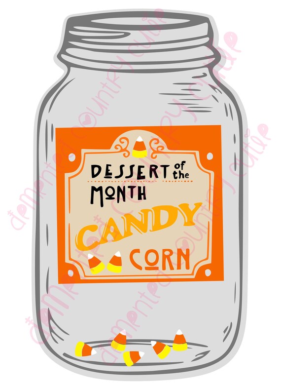 Halloween Candy Corn Digital Download Mason Jar Svg Cutfile Etsy