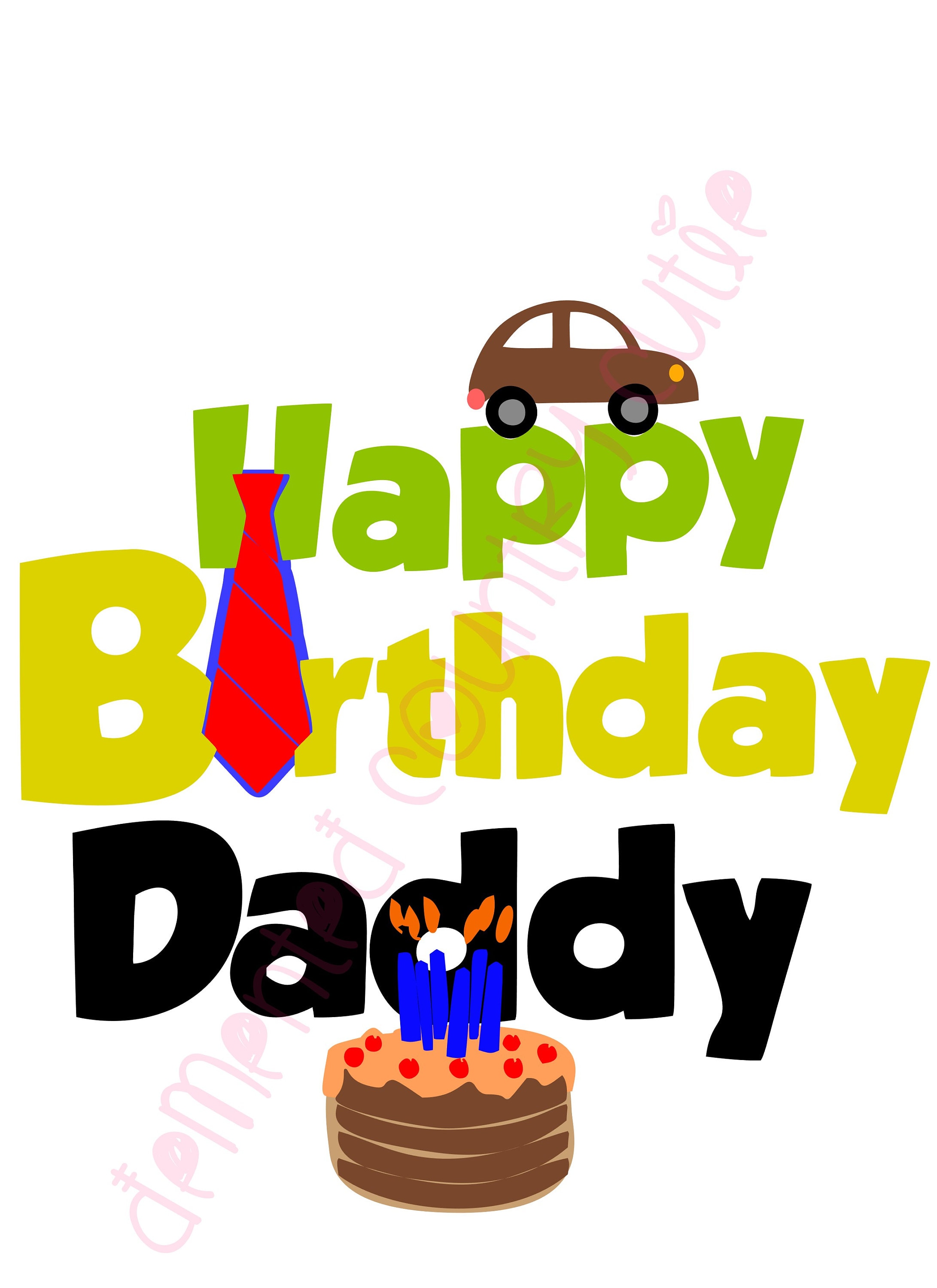Download Happy Birthday Daddy Dad SVG Clipart Cutfile cut file ...