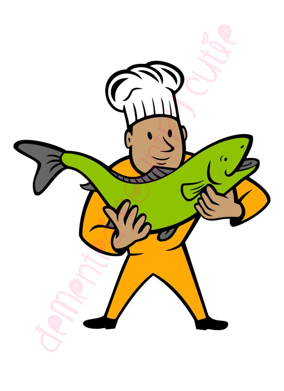 Download Chef Fish Svg Vector Cutfile Cut File Decal Clipart Fathers Etsy